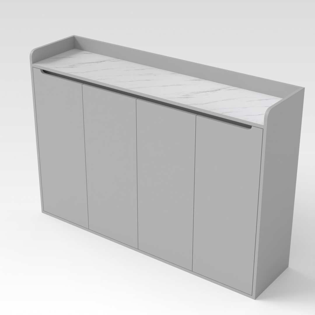 Light Gray Shoe Cabinet