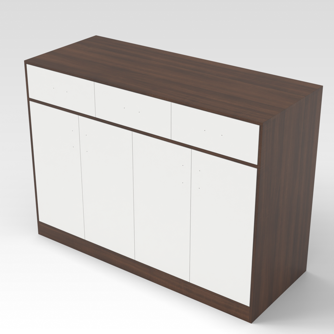 Prairie Oak & Warm White Sideboard