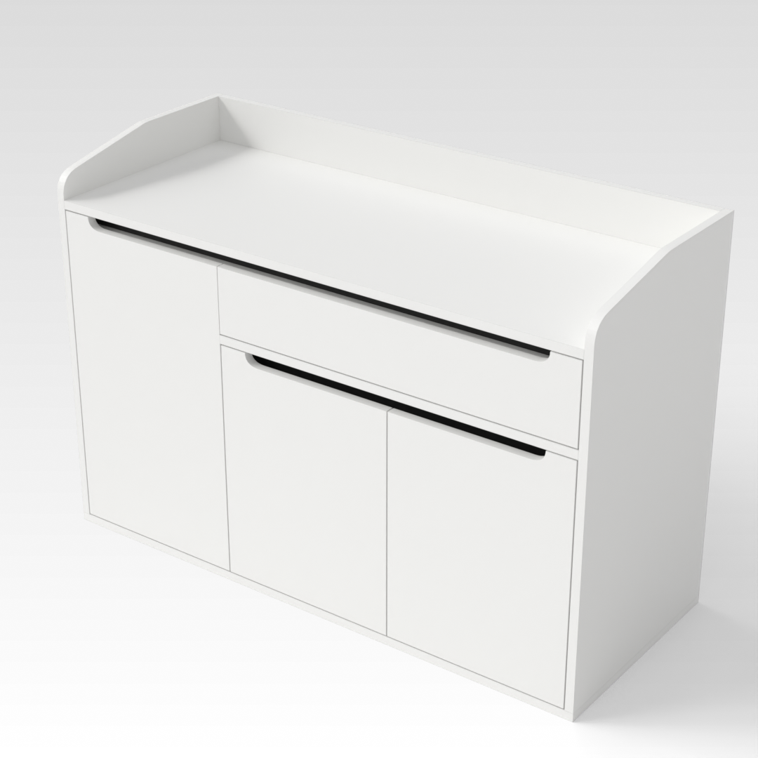 Warm White Shoe Cabinet