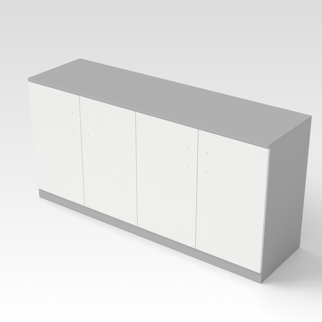 Light Gray & Warm White Shoe Cabinet