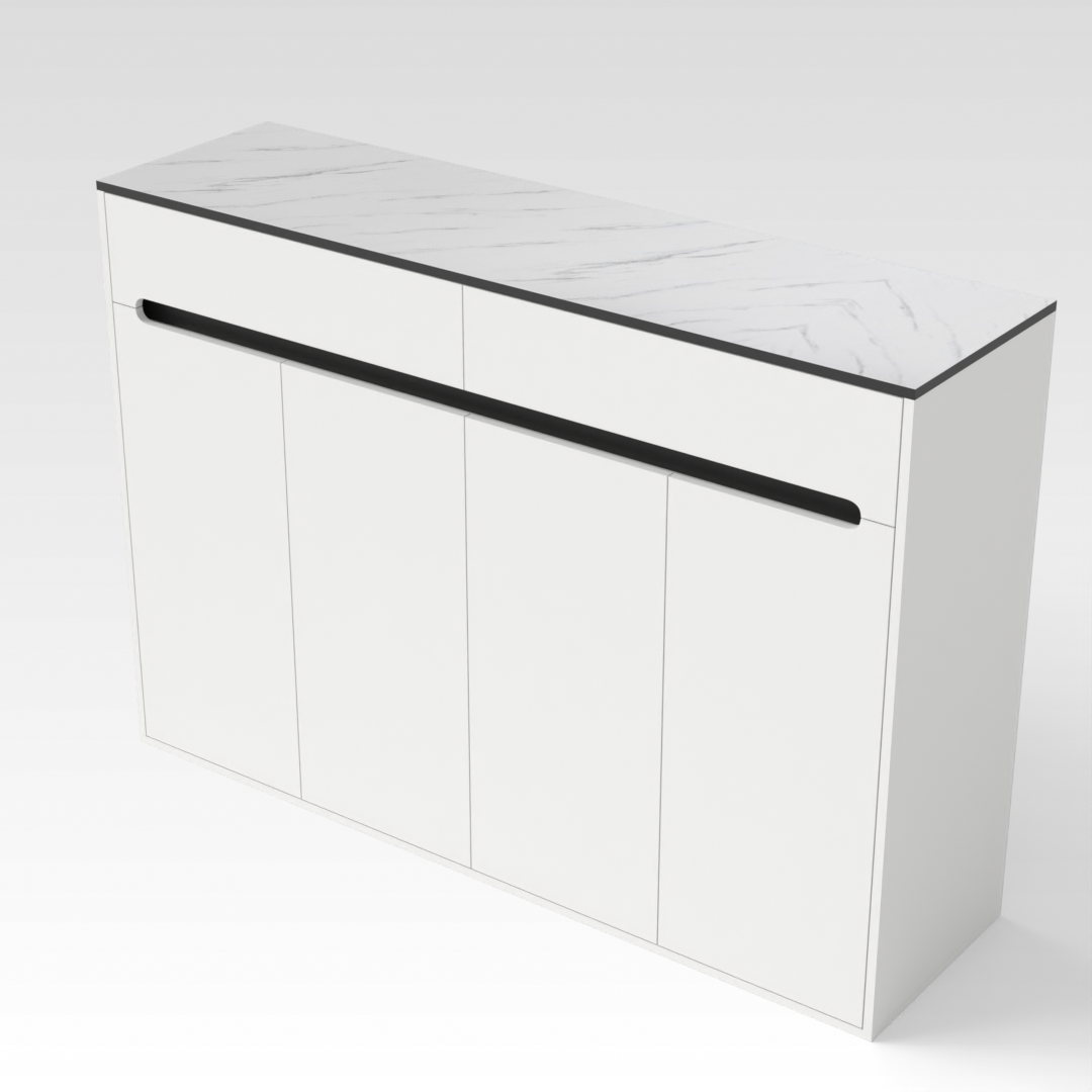 Warm White Shoe Cabinet
