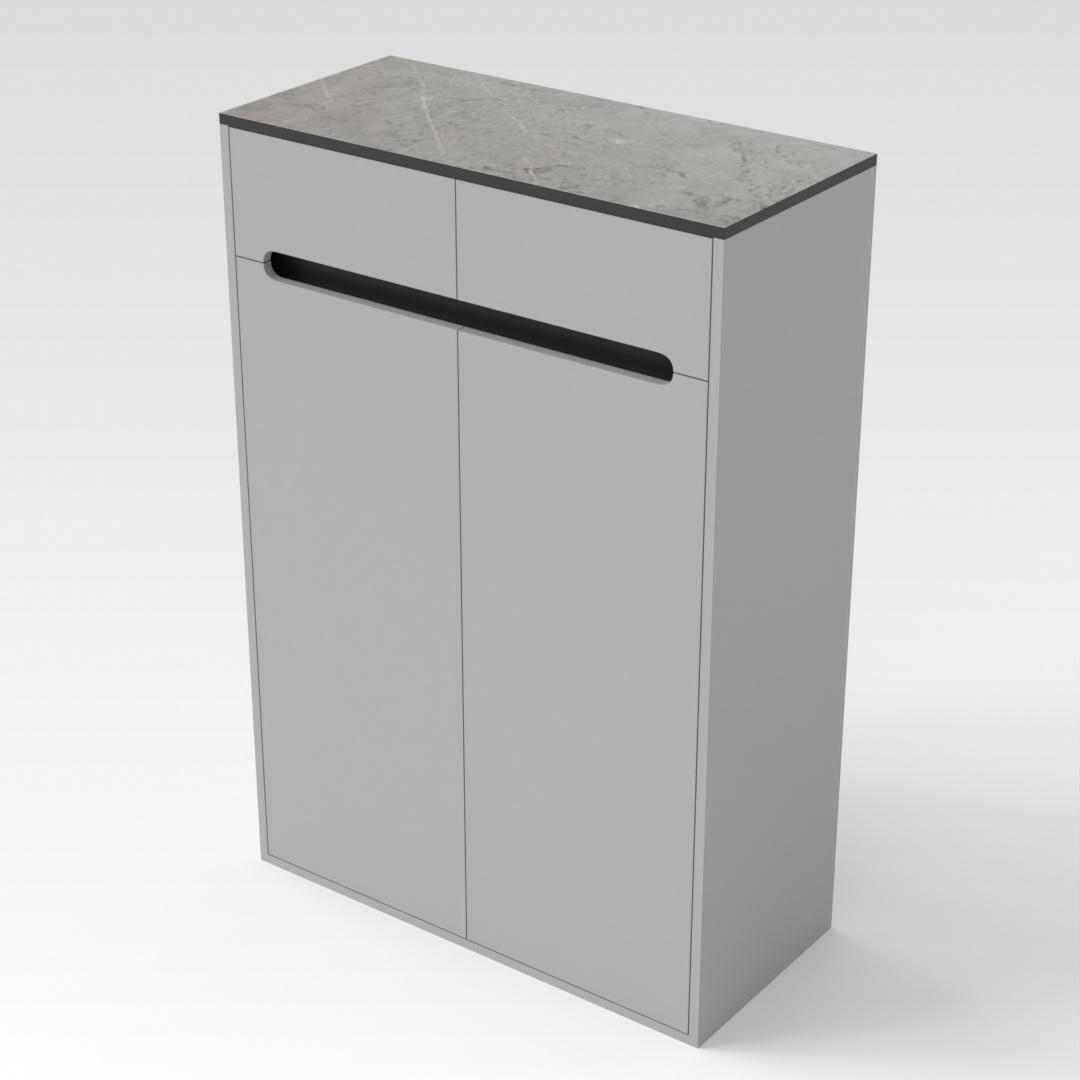 Light Gray Shoe Cabinet