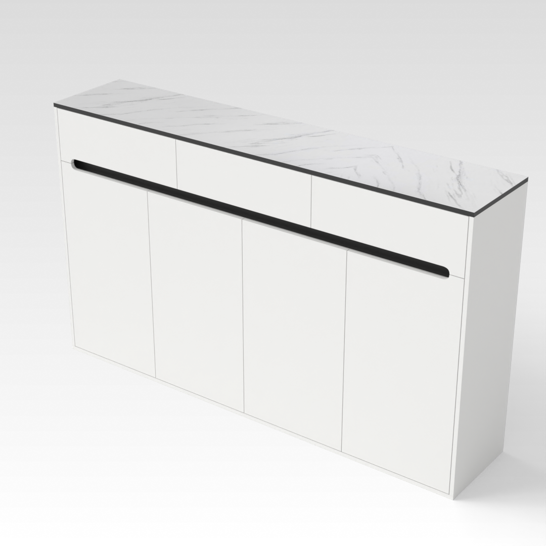 Warm White Shoe Cabinet