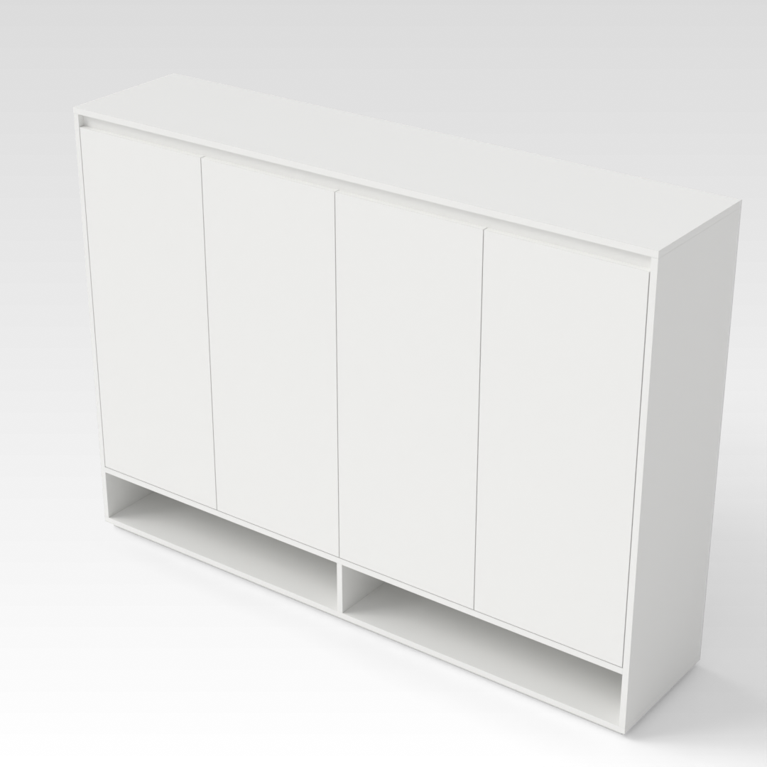 Warm White Shoe Cabinet