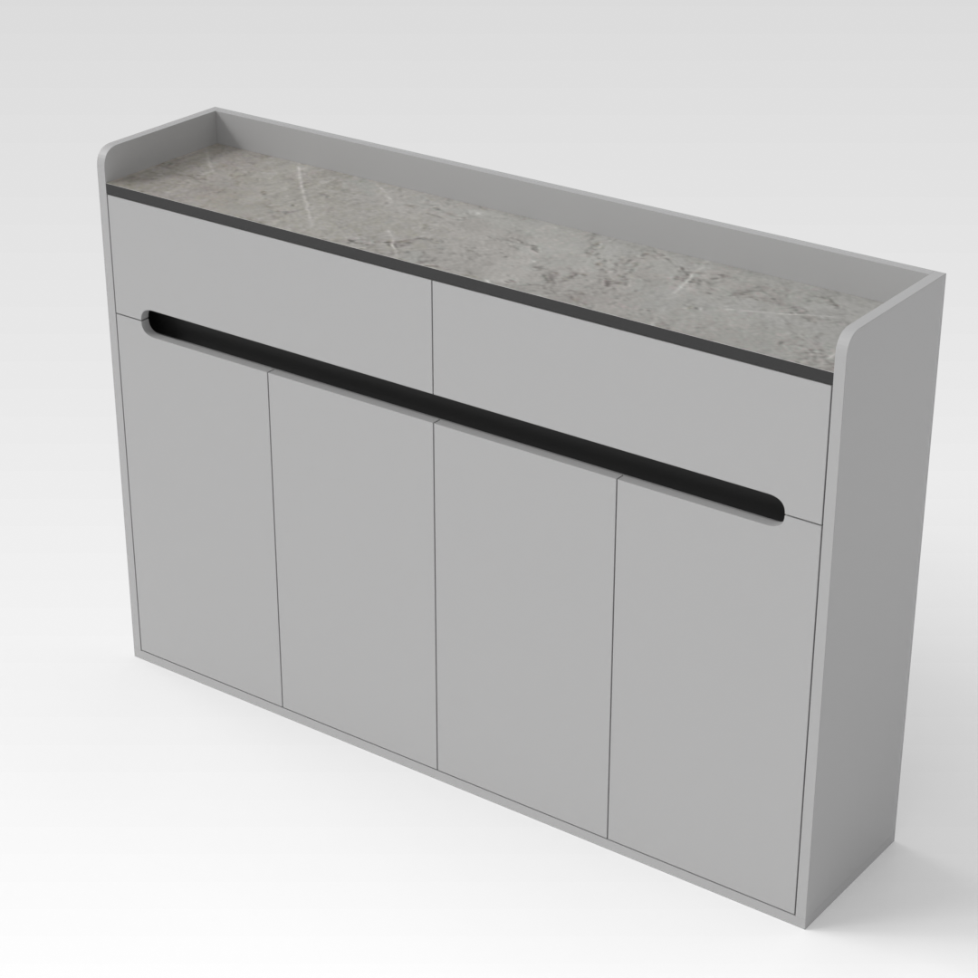 Light Gray Shoe Cabinet