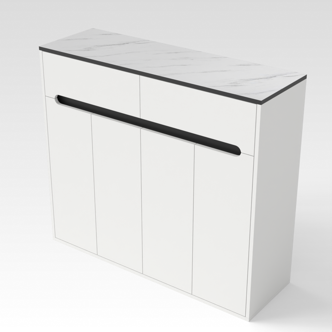 Warm White Shoe Cabinet