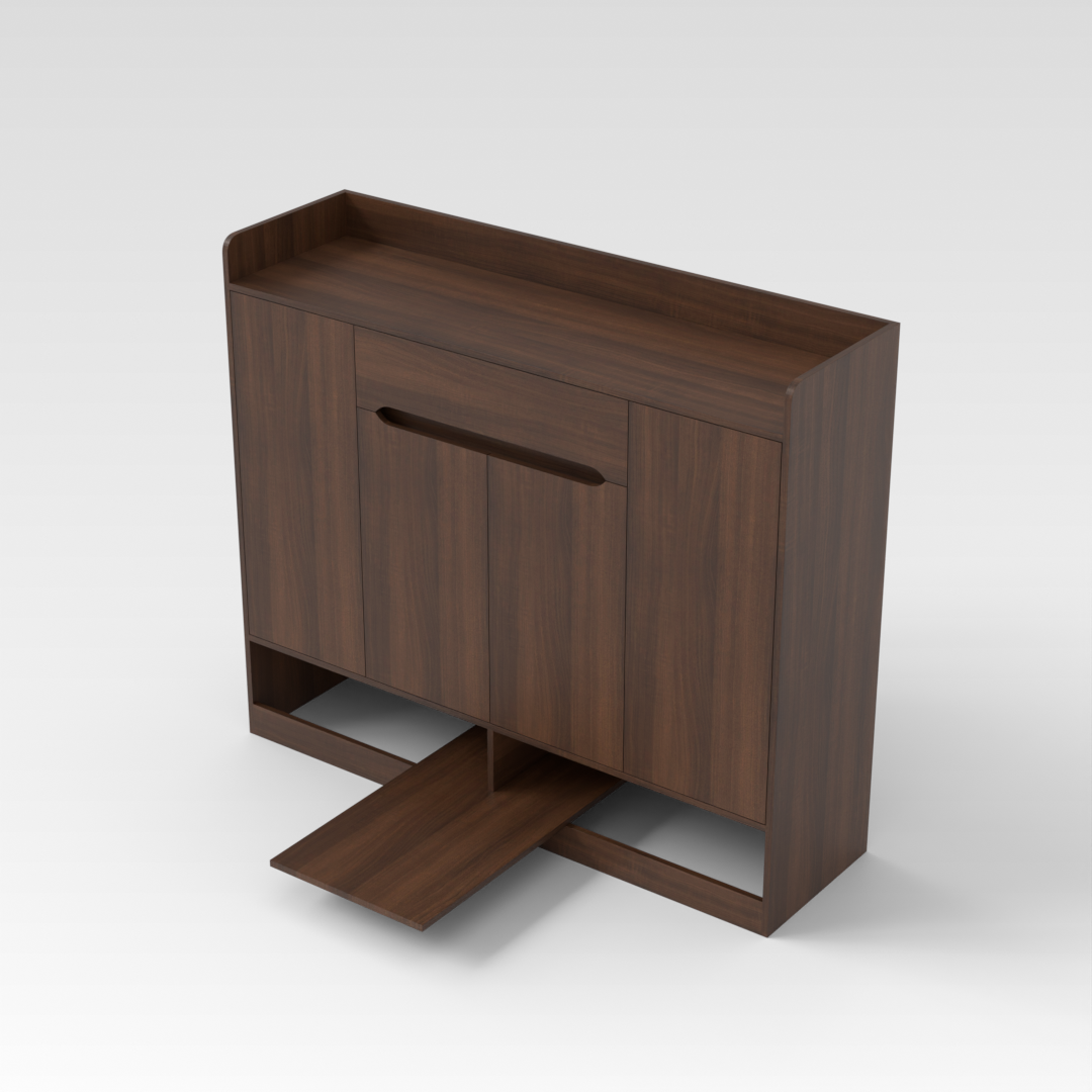 Prairie Oak Shoe Cabinet