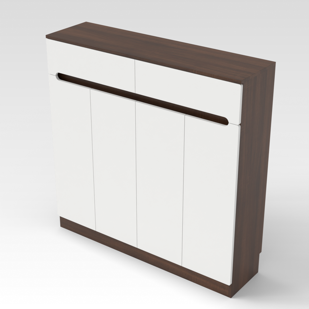 Prairie Oak Shoe Cabinet