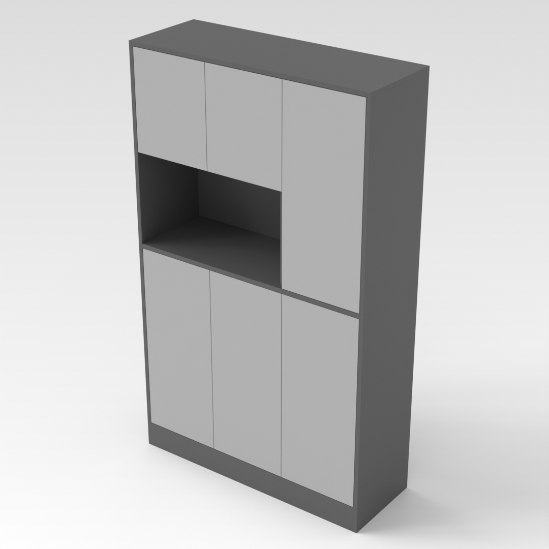 Sky Gray & Light Gray Entryway Cabinet