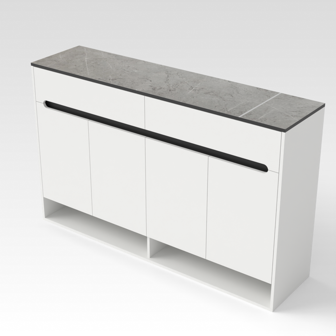 Warm White Shoe Cabinet