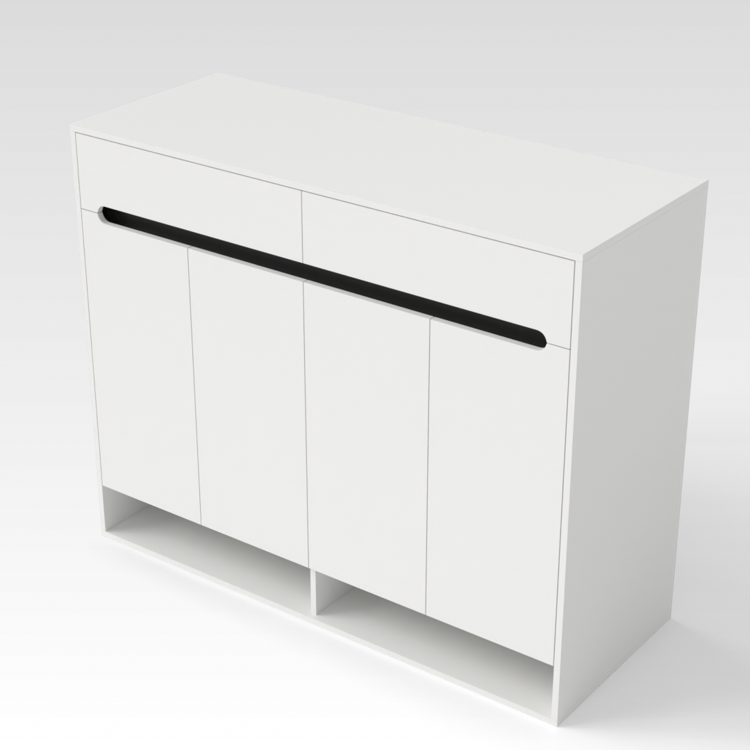 Warm White Shoe Cabinet