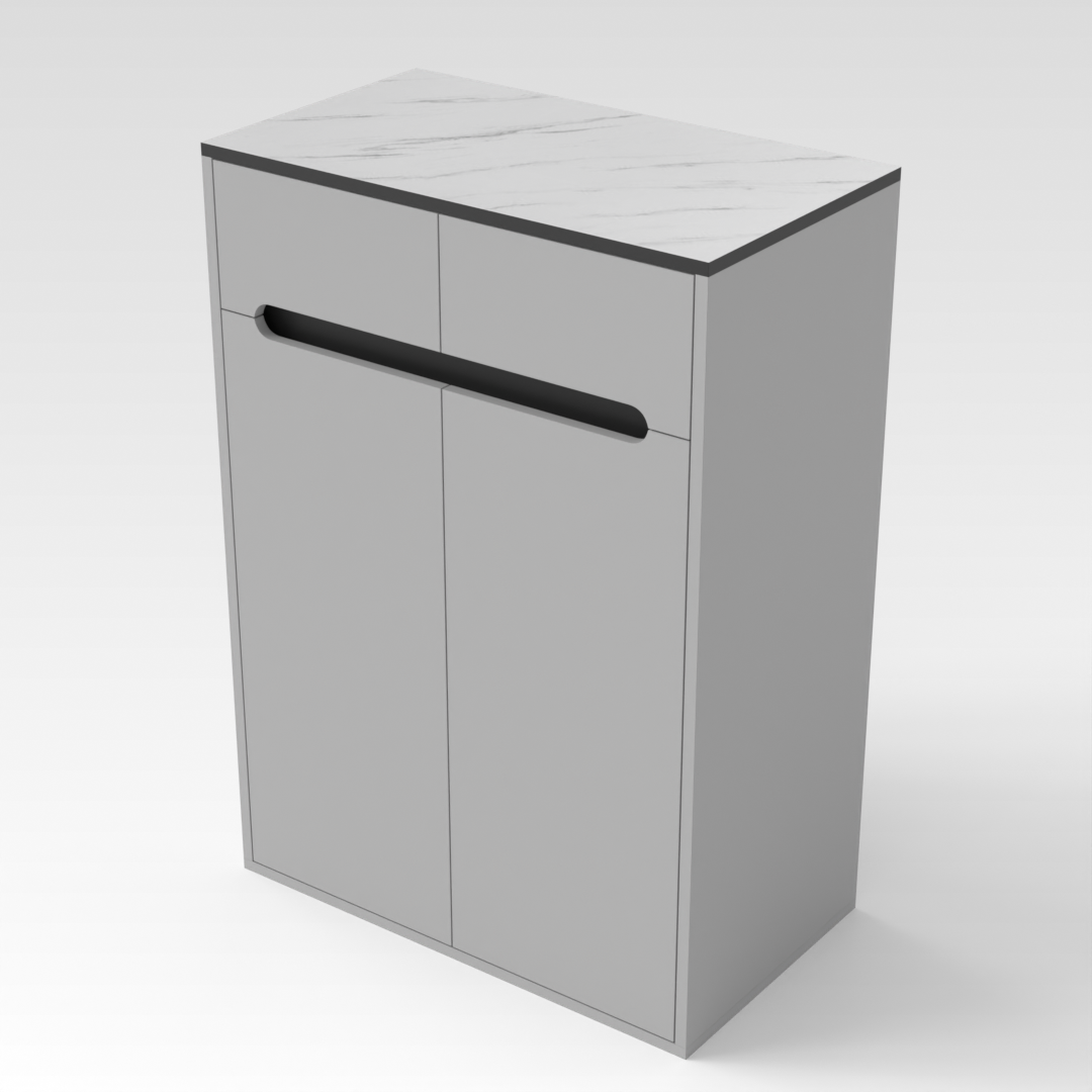 Light Gray Shoe Cabinet