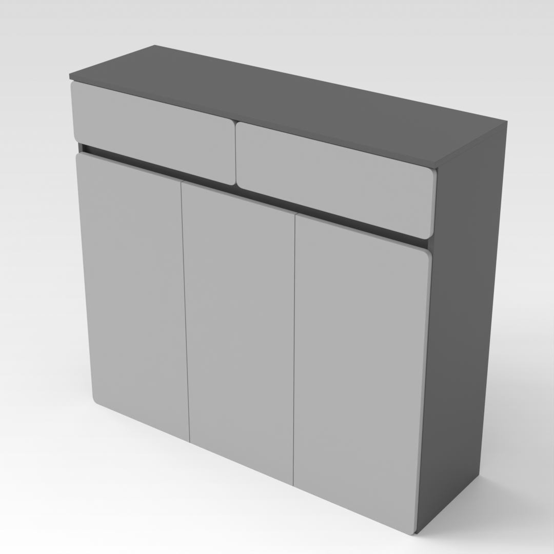 Sky Gray Shoe Cabinet