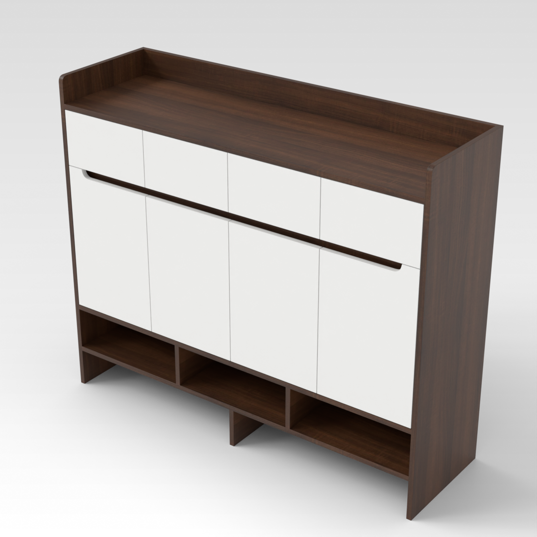 Prairie Oak Shoe Cabinet
