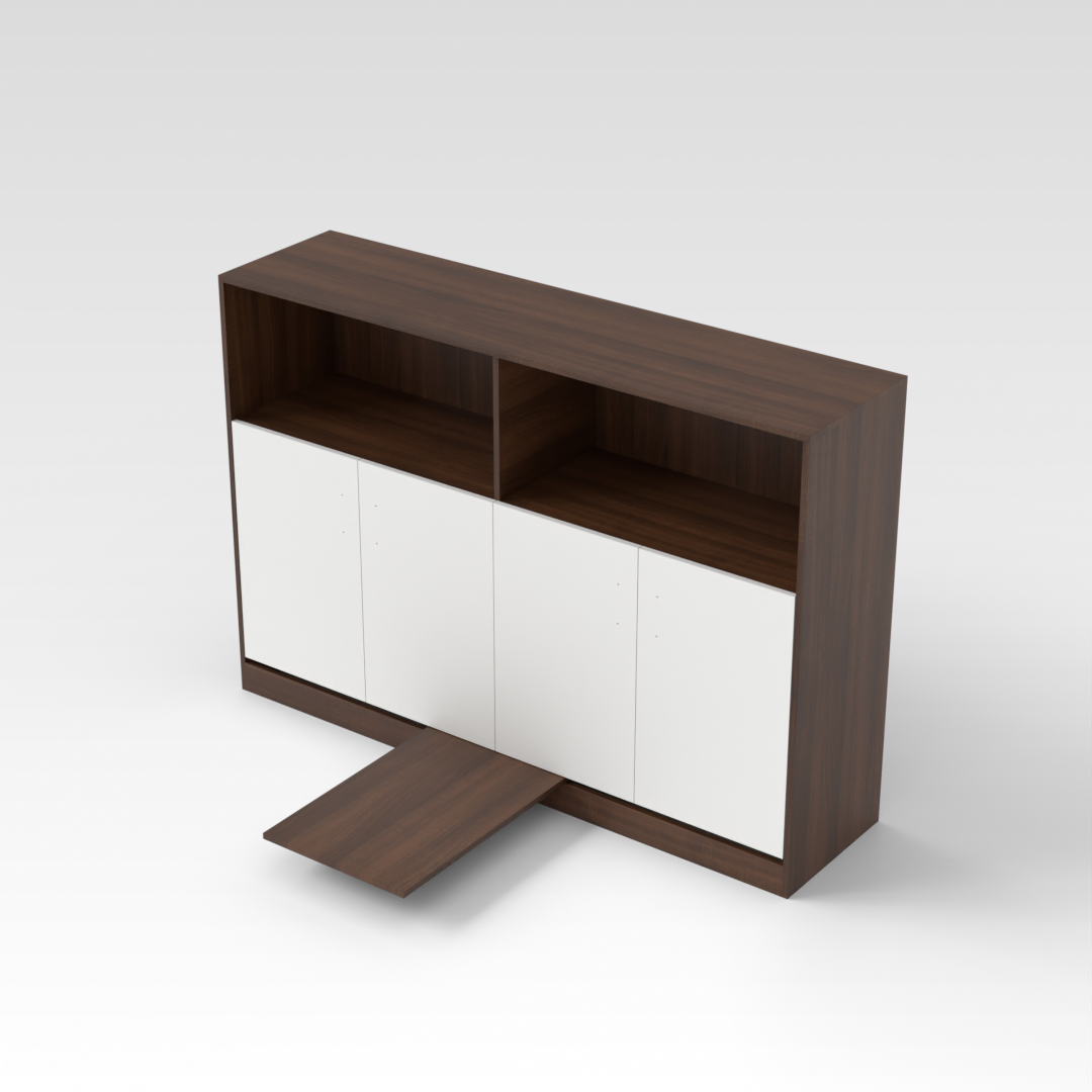Warm White & Prairie Oak File Cabinet