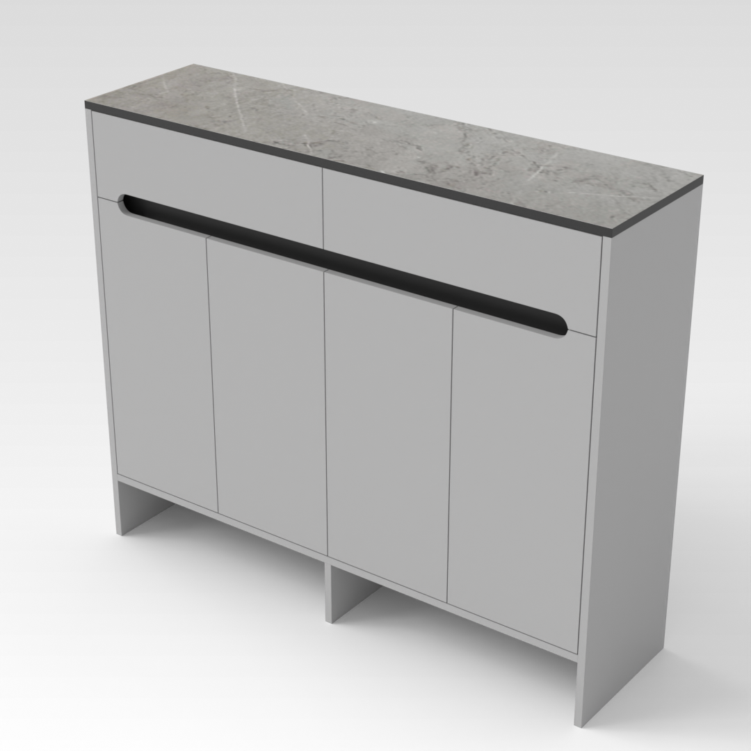 Light Gray Shoe Cabinet