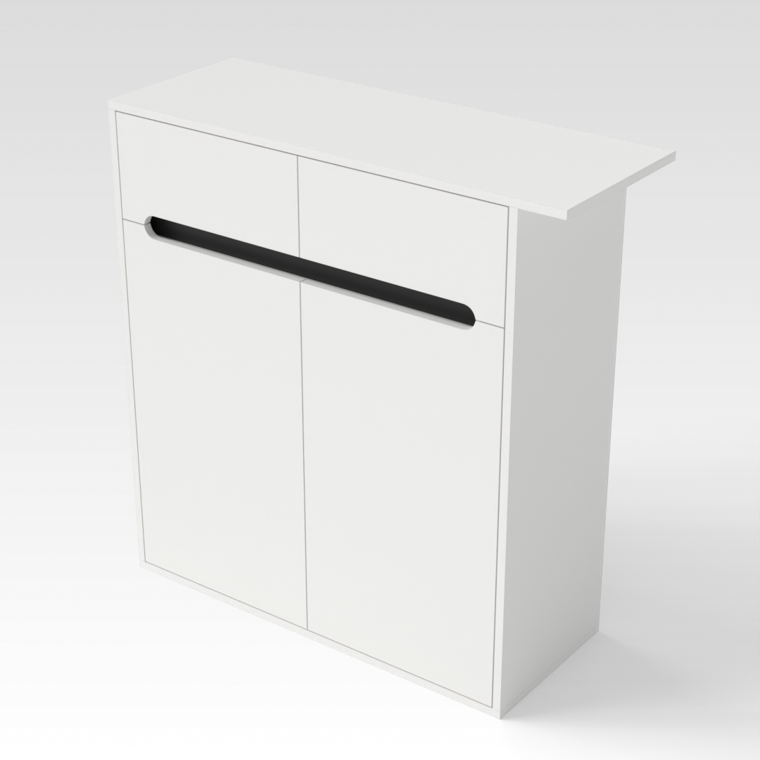 Warm White Shoe Cabinet