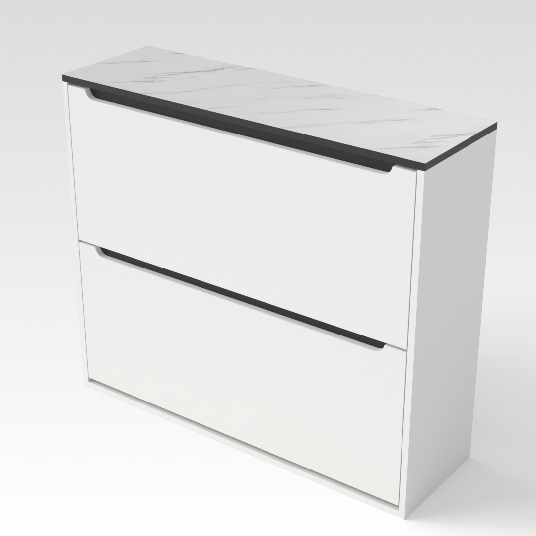 Warm White Shoe Cabinet