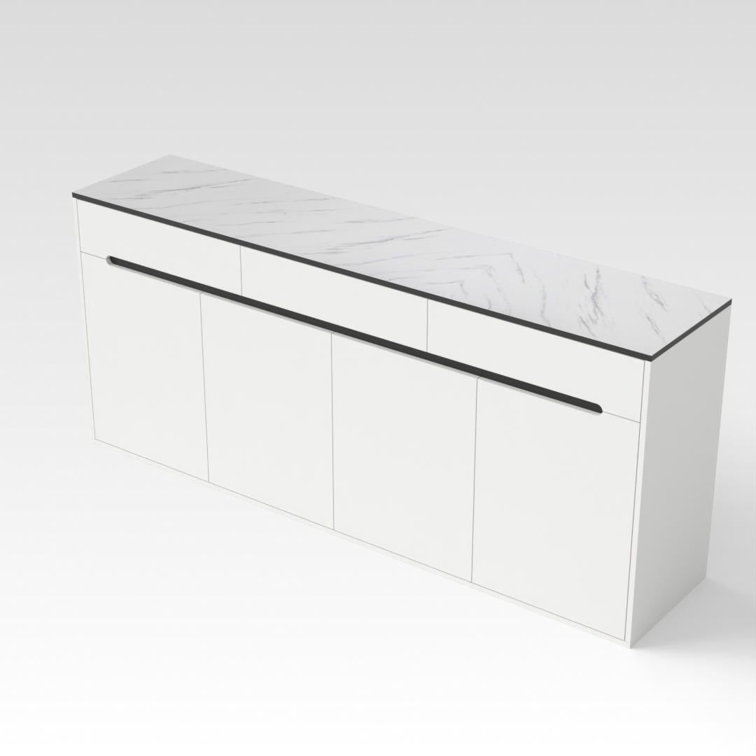 Warm White & Black Shoe Cabinet