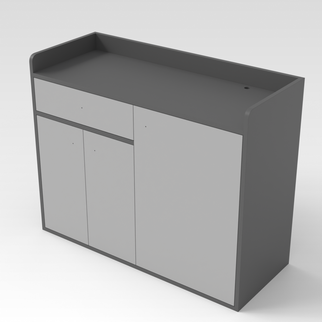 Sky Gray & Light Gray Shoe Cabinet