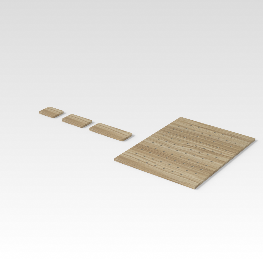 Country Oak Pegboard