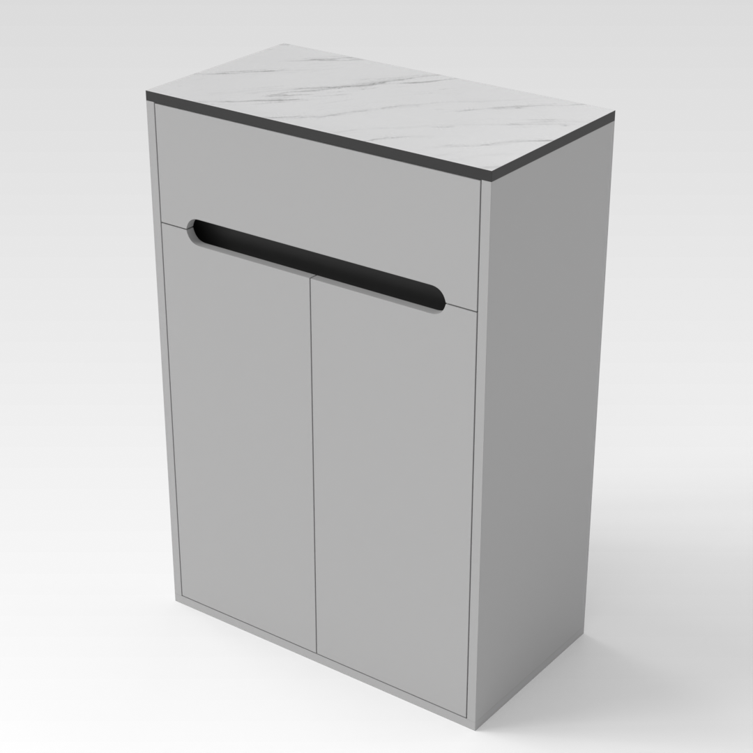 Light Gray Shoe Cabinet