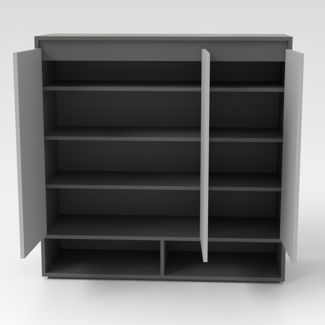 Sky Gray & Light Gray Shoe Cabinet