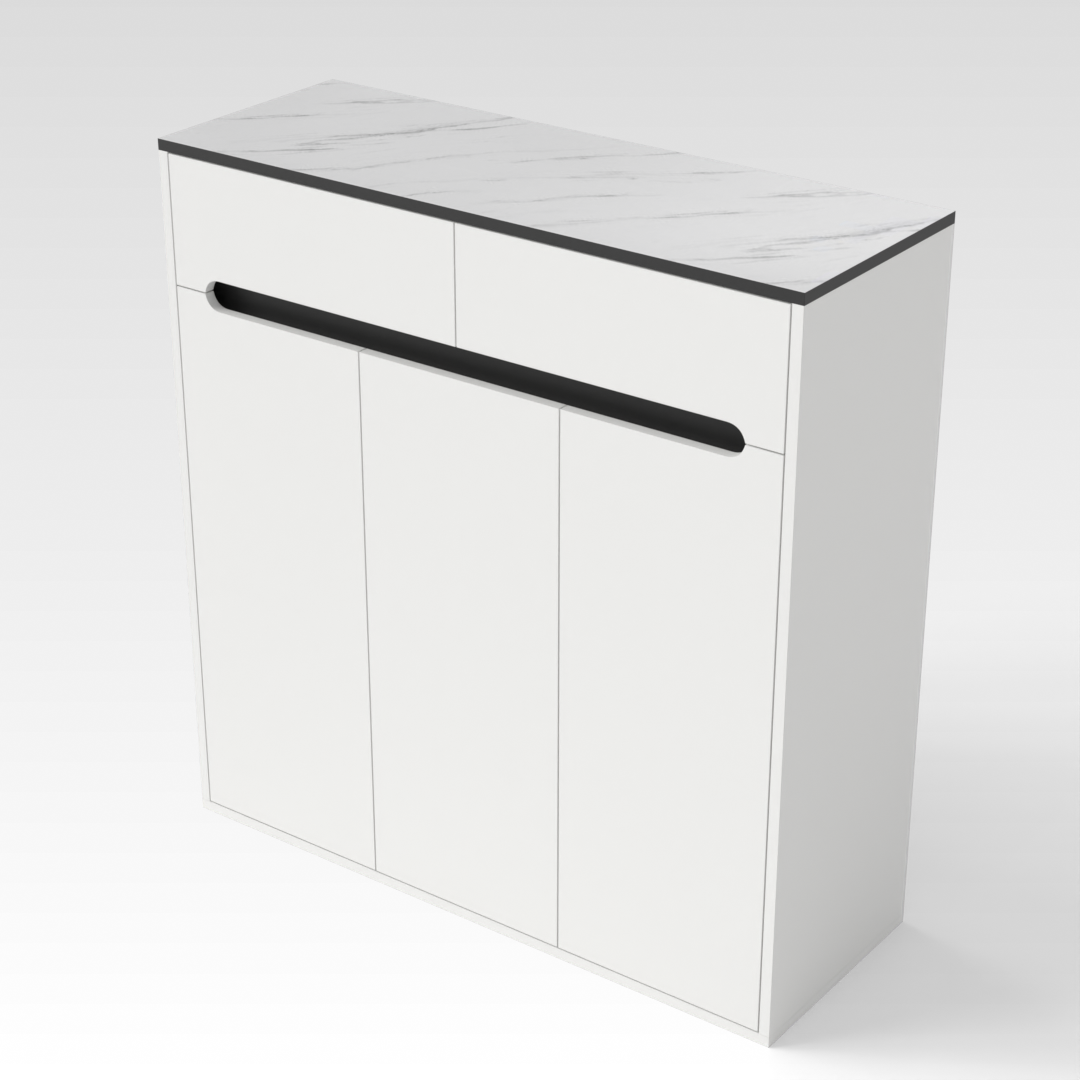 Warm White Shoe Cabinet