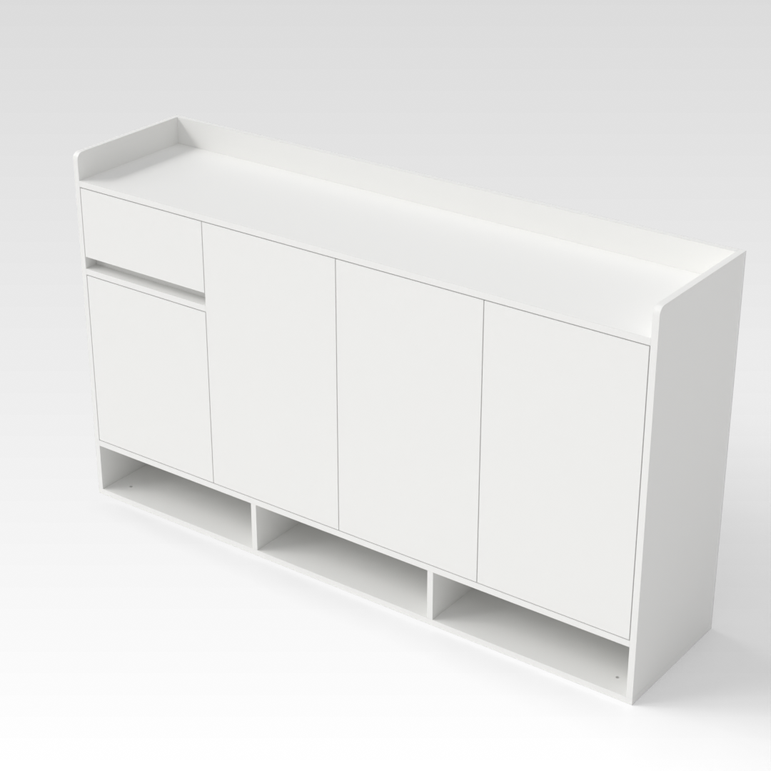 Warm White Shoe Cabinet