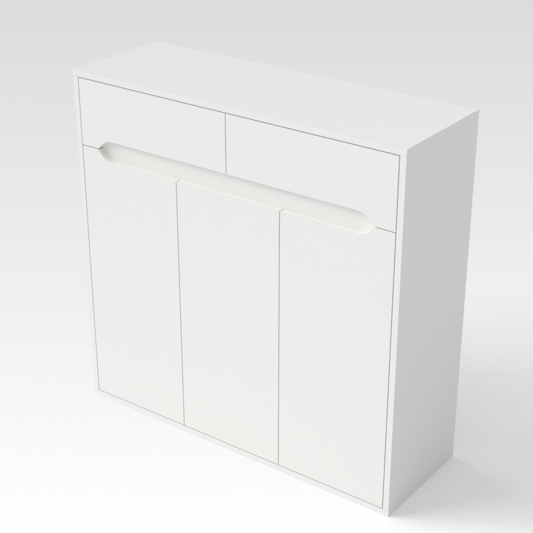 Warm White Shoe Cabinet