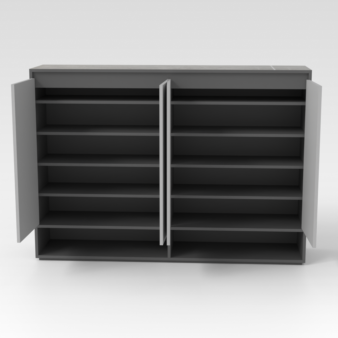 Sky Gray & Light Gray Shoe Cabinet