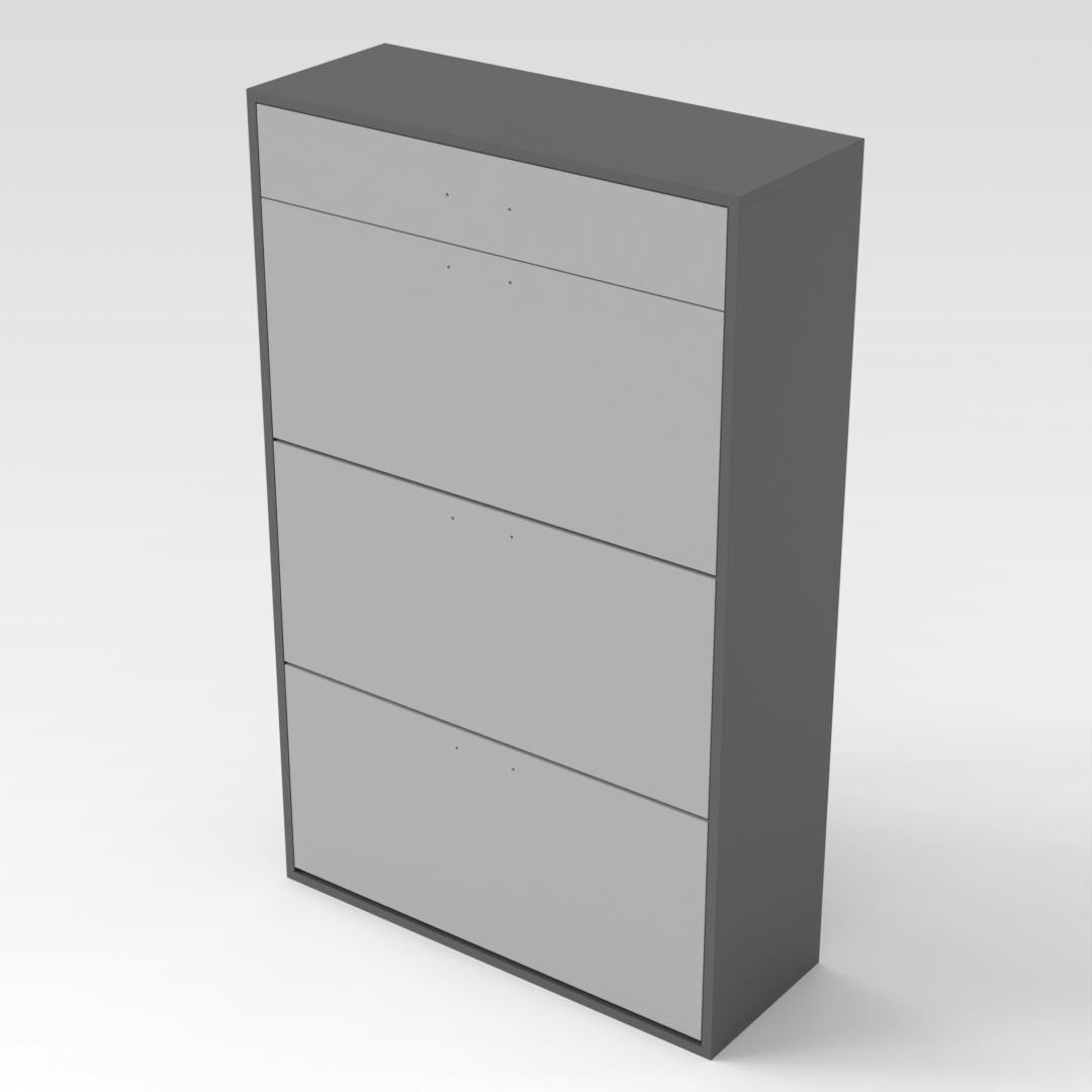 Sky Gray & Light Gray Shoe Cabinet