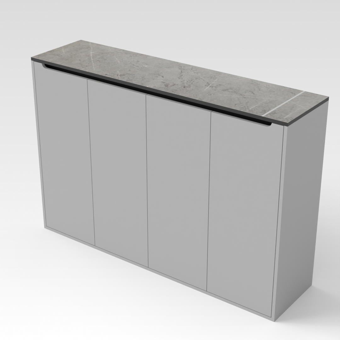 Light Gray Shoe Cabinet