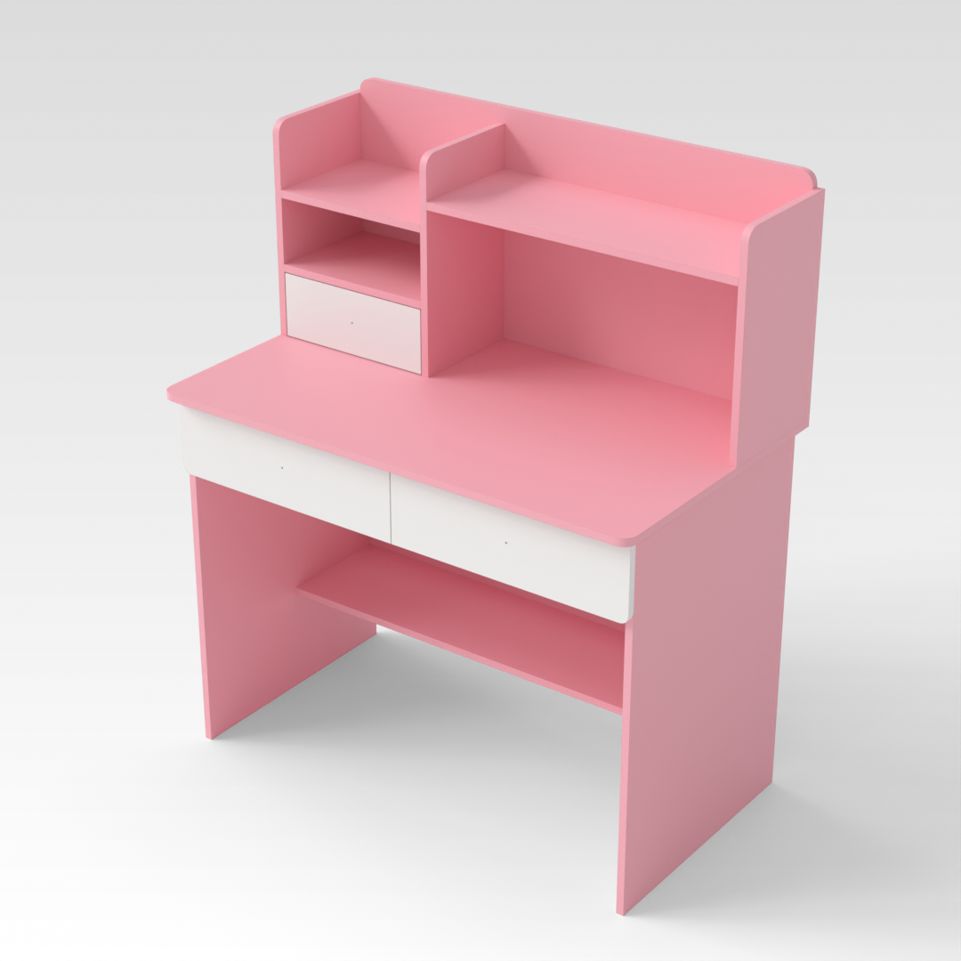 Pink & Warm White Desk