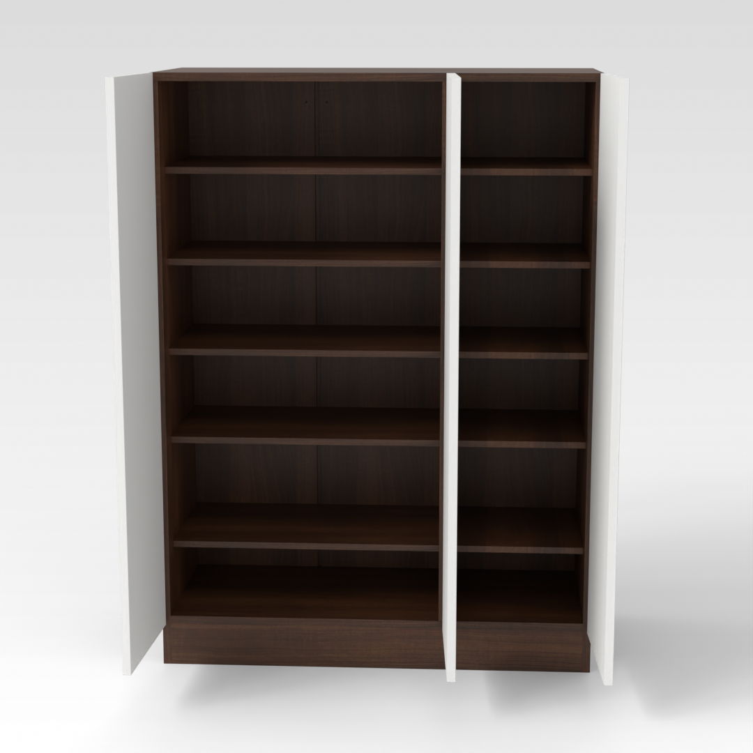 Prairie Oak & Warm White Shoe Cabinet