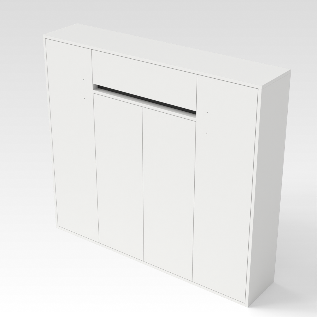 Warm White Shoe Cabinet