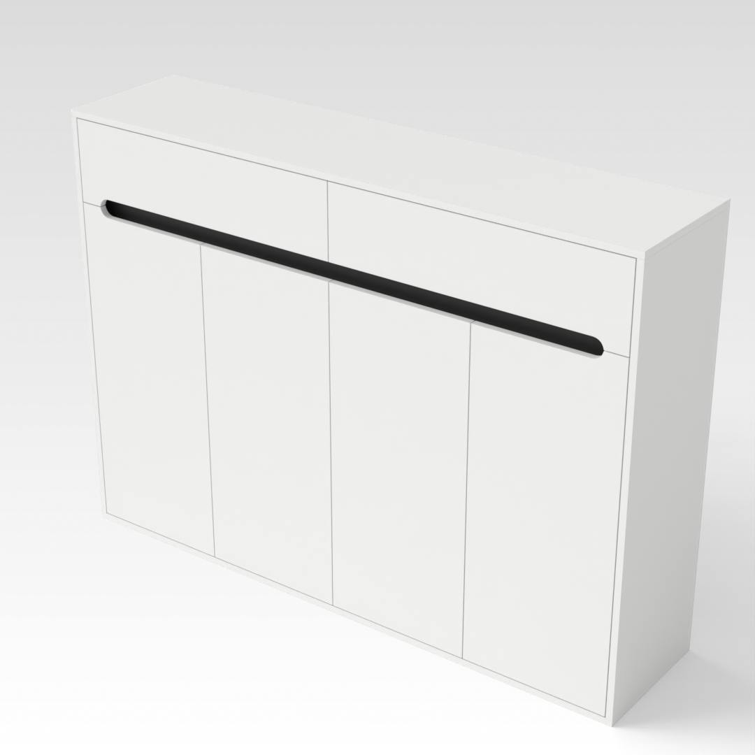 Warm White Shoe Cabinet