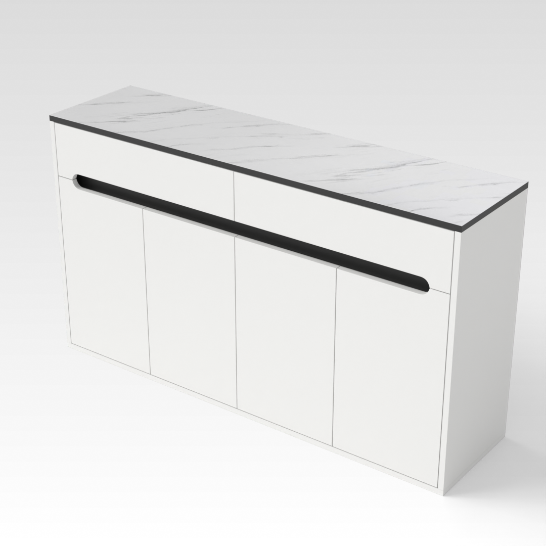 Warm White Shoe Cabinet