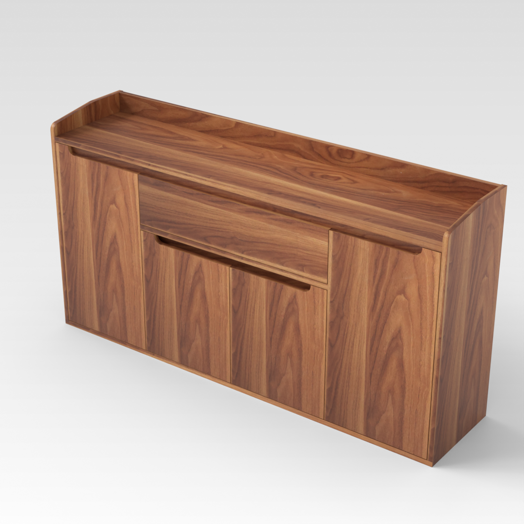 American Walnut Shoe Cabinet