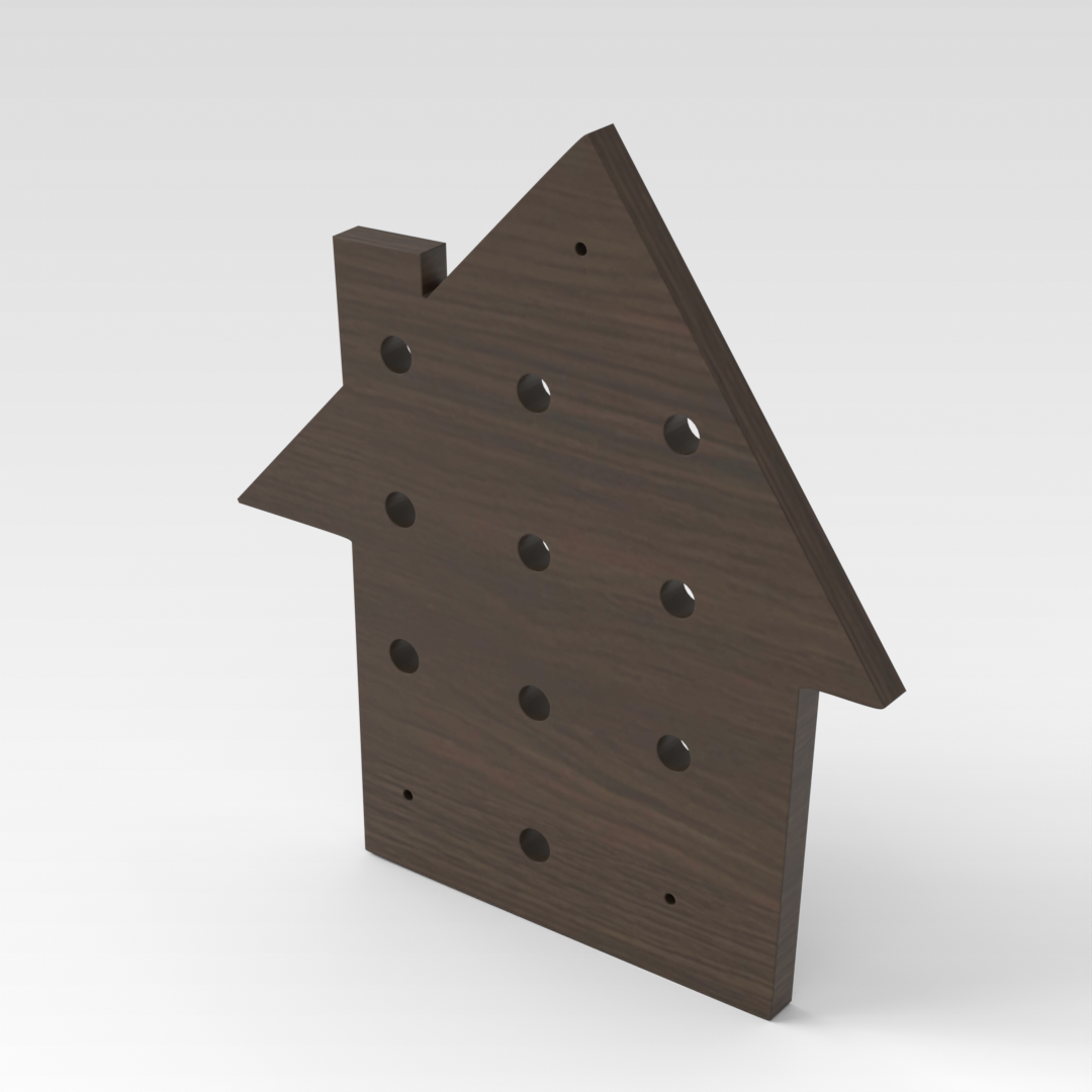Amber Walnut Pegboard