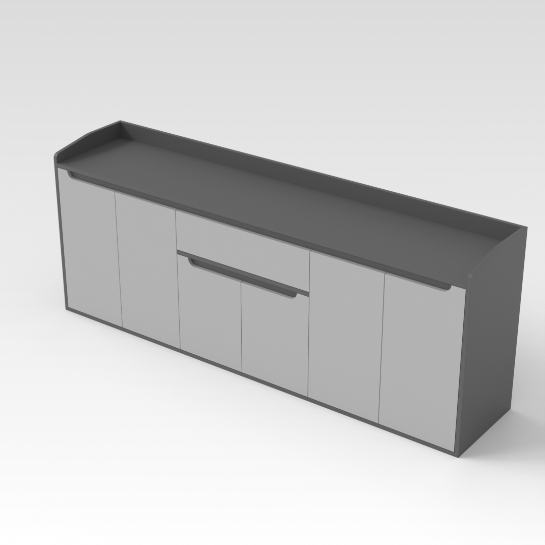 Sky Gray & Light Gray Shoe Cabinet