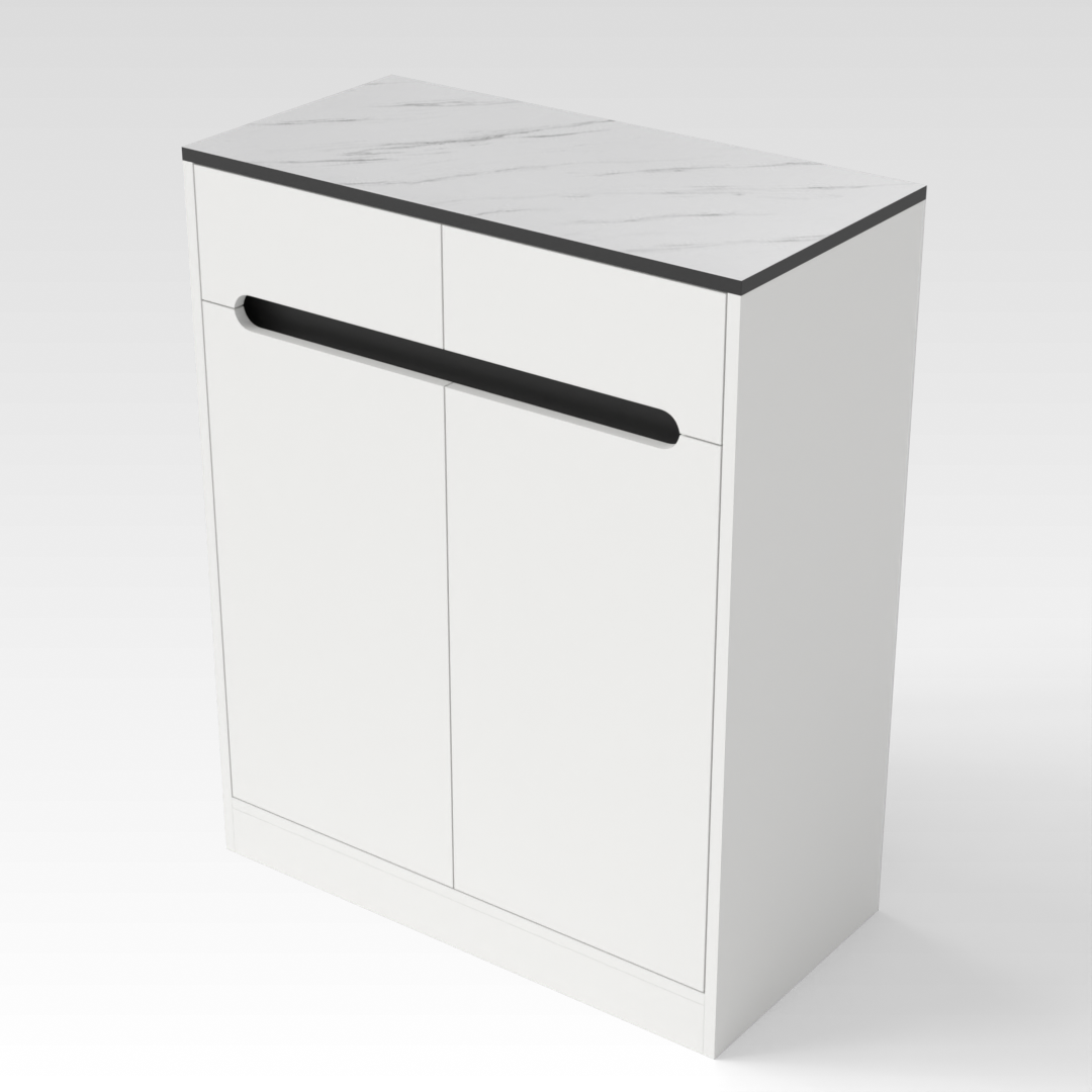 Warm White Shoe Cabinet