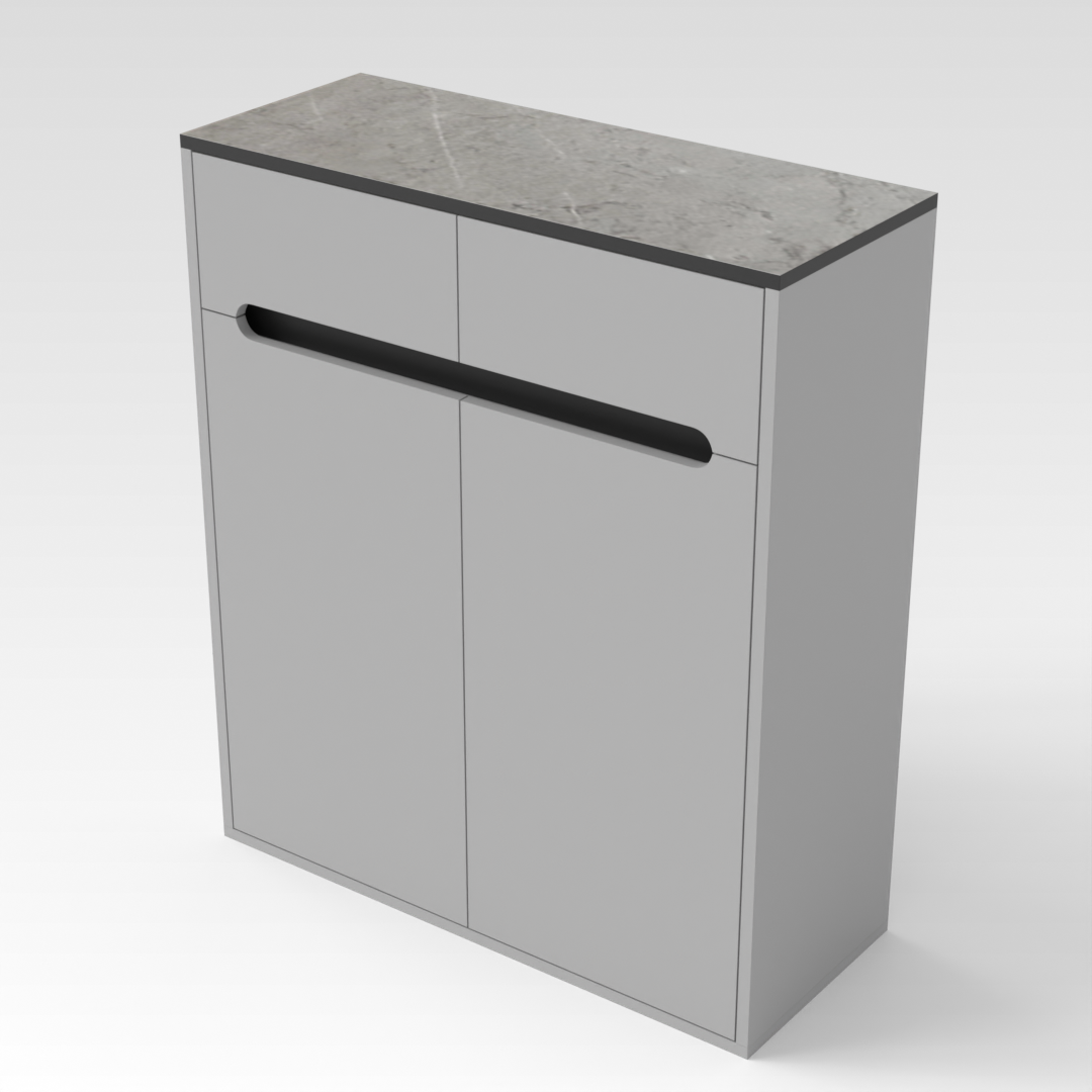 Light Gray Shoe Cabinet