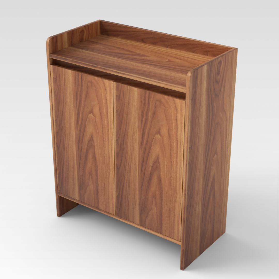 American Walnut Shoe Cabinet