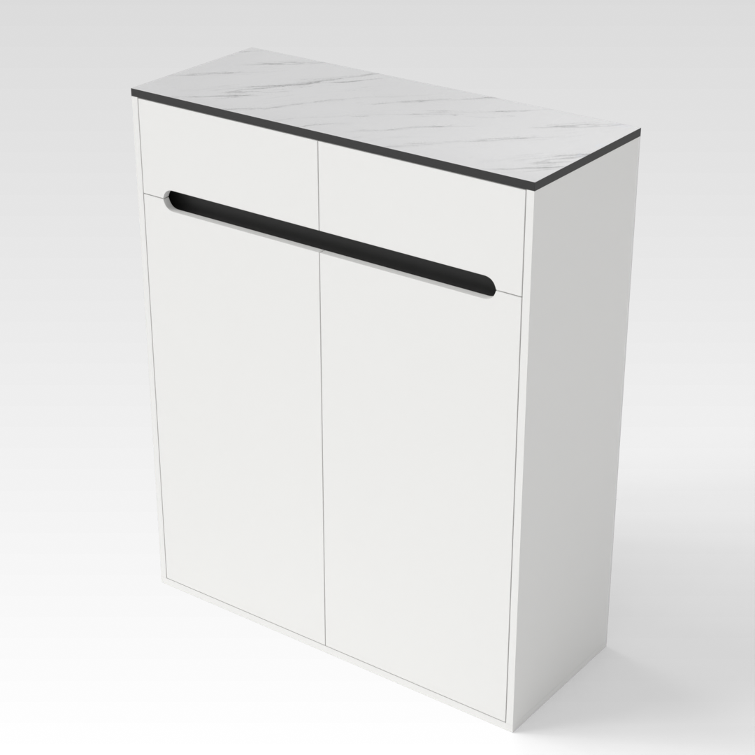 Warm White Shoe Cabinet