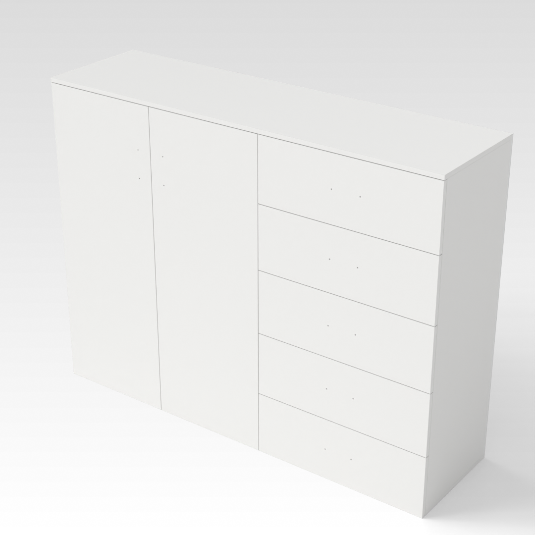 Warm White Shoe Cabinet