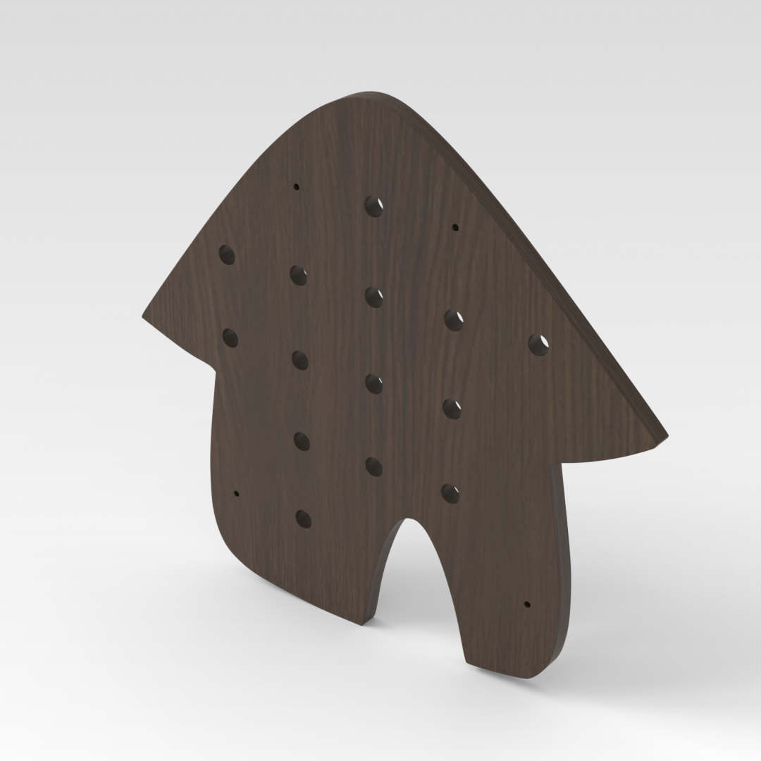 Amber Walnut Pegboard