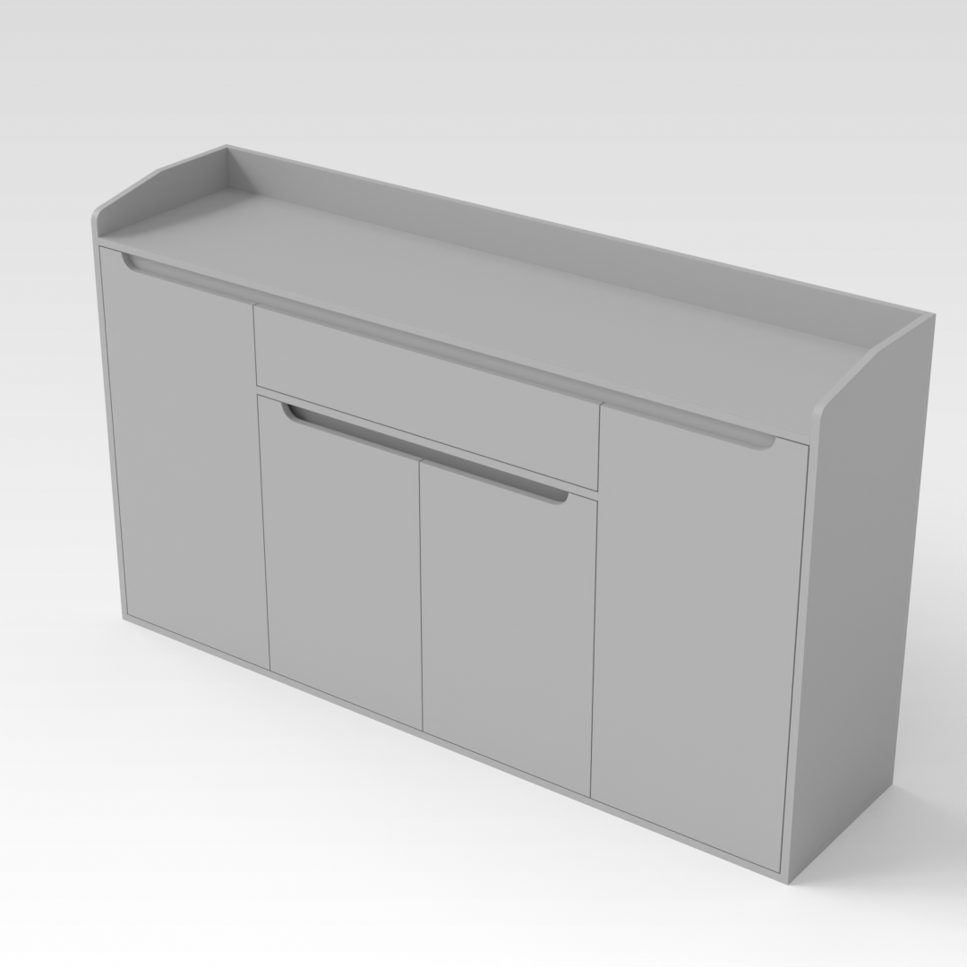 Light Gray Shoe Cabinet