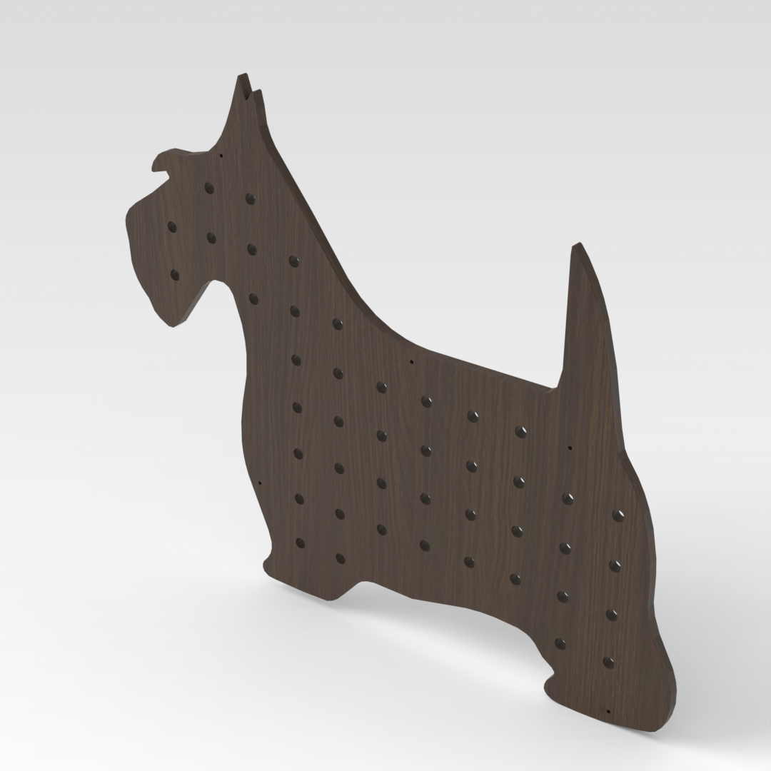 Amber Walnut Pegboard