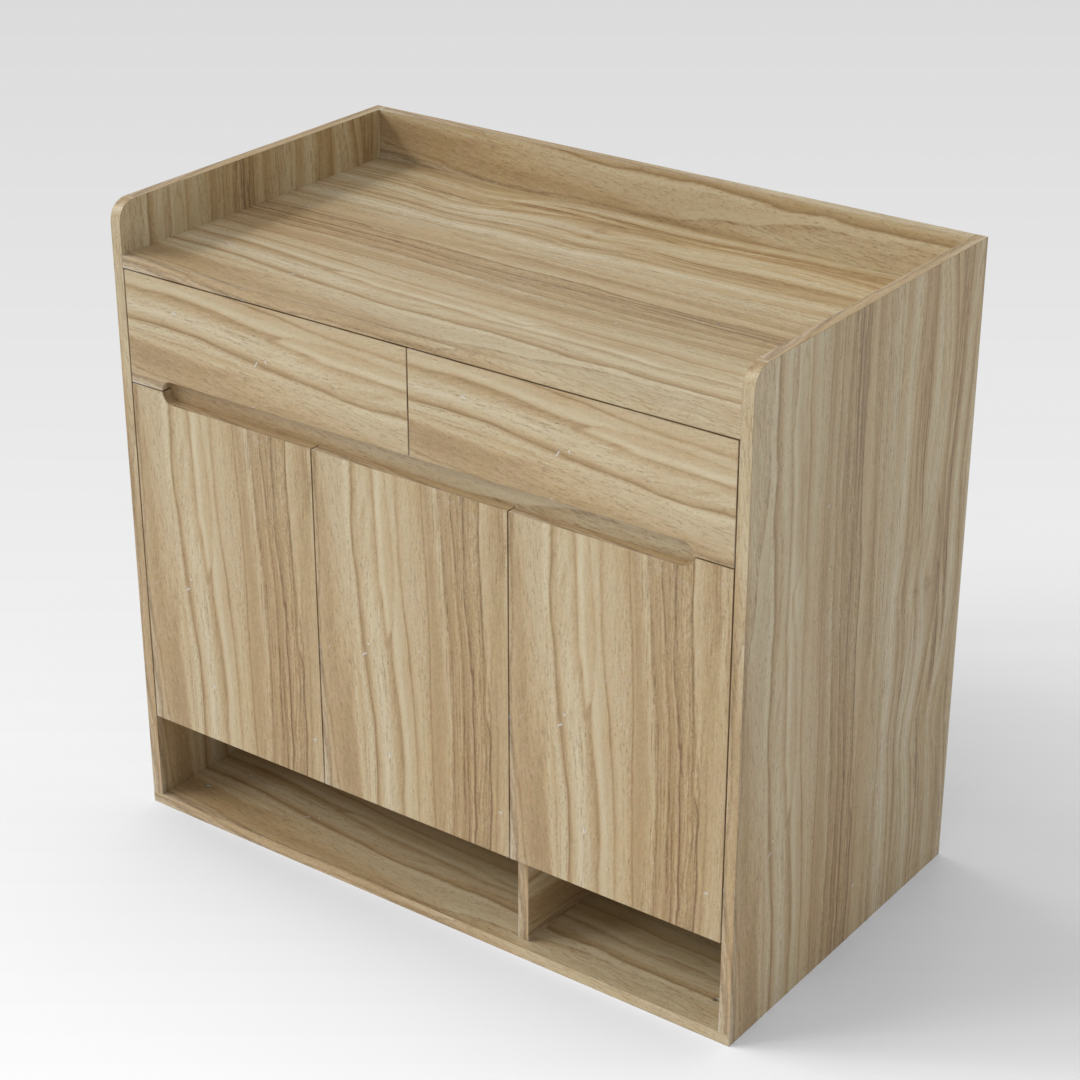 Country Oak Shoe Cabinet